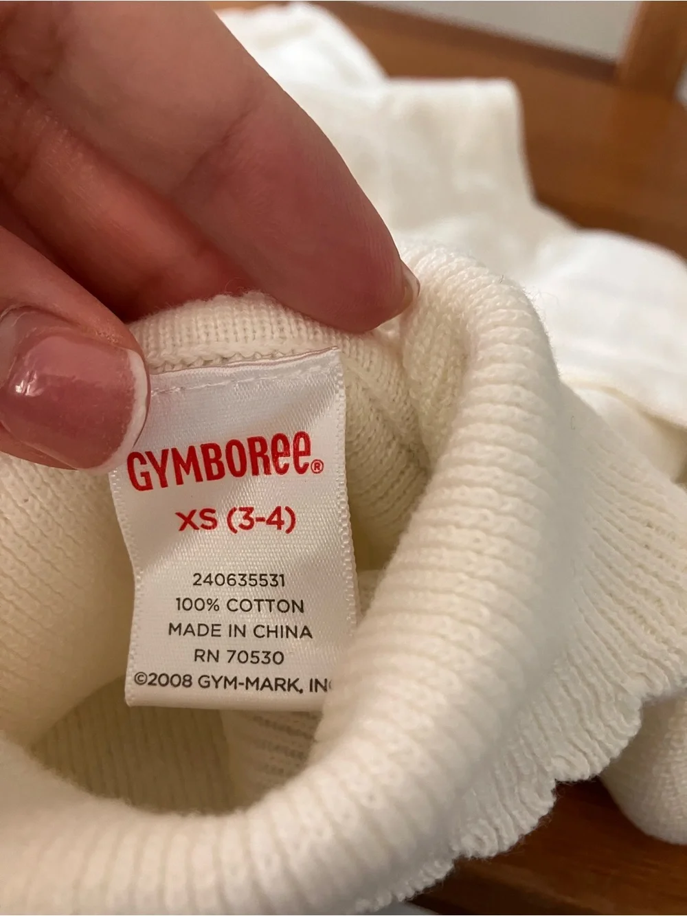 Gymboree Cream Turtleneck-Style Crewneck Sweater